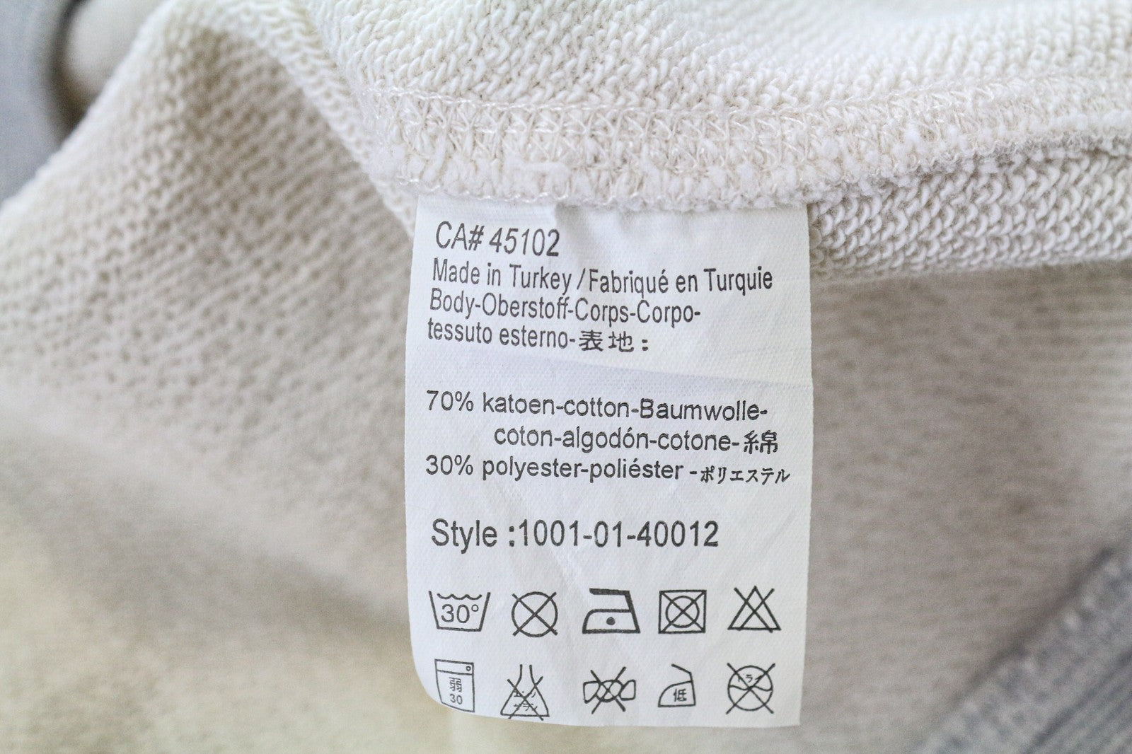 SCOTCH &amp; SODA vyriškas džemperis su gobtuvu, 2XL dydžio, ekru spalvos, su medvilnės mišinio melanžo spalvos džersio flisu. 