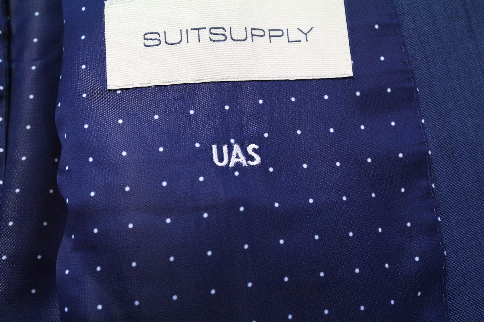 SUITSUPPLY La Spalla vyriškas švarkas UK48S vidutinės mėlynos spalvos plonas vilnonis švarkas S150s ryklio odos audinys 
