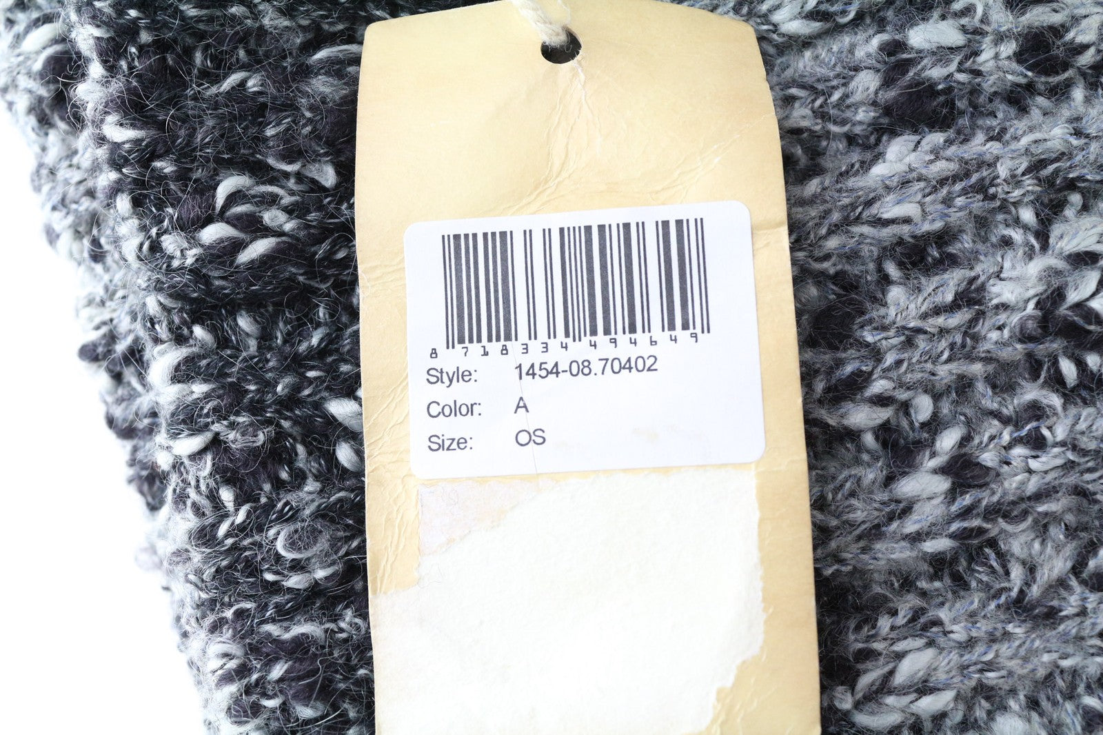 SCOTCH R'BELLE moteriškas šalikas OS pilkas vilnos moheros mišinio begalinis dryžuotas 