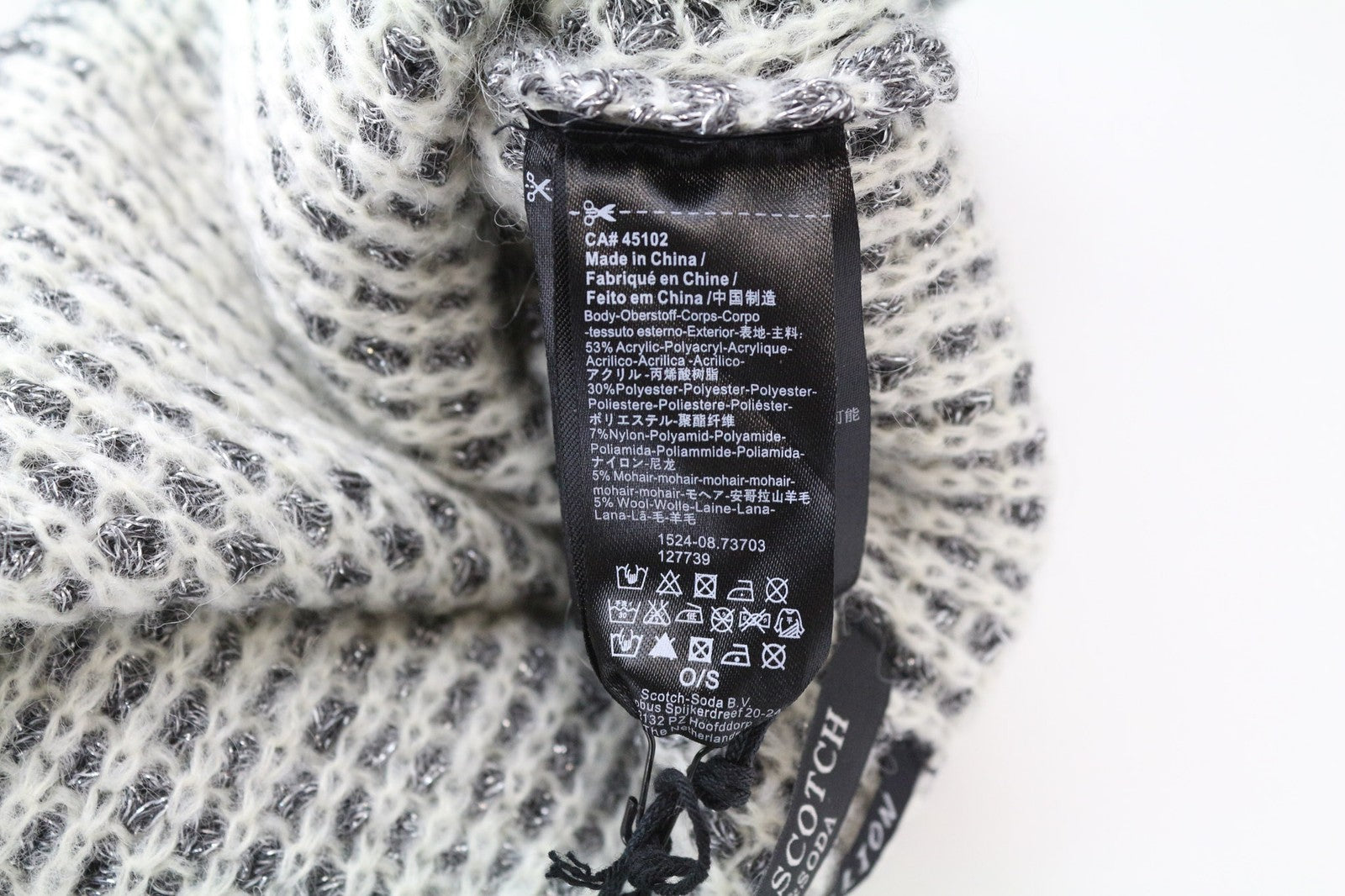 MAISON SCOTCH moteriška kepurė OS pilka vilnos mišinio megzta kepurė 