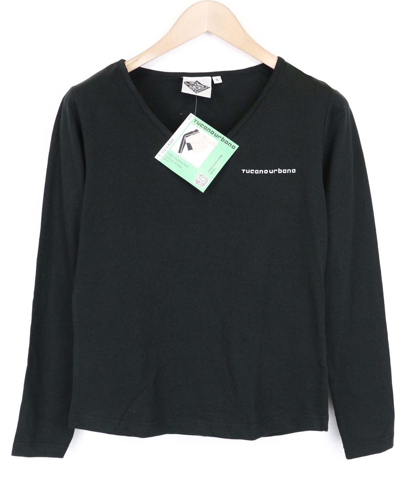 TUCANO URBANO T-TU moteriški marškinėliai S dydžio juodi džersio grynos medvilnės megztiniai 