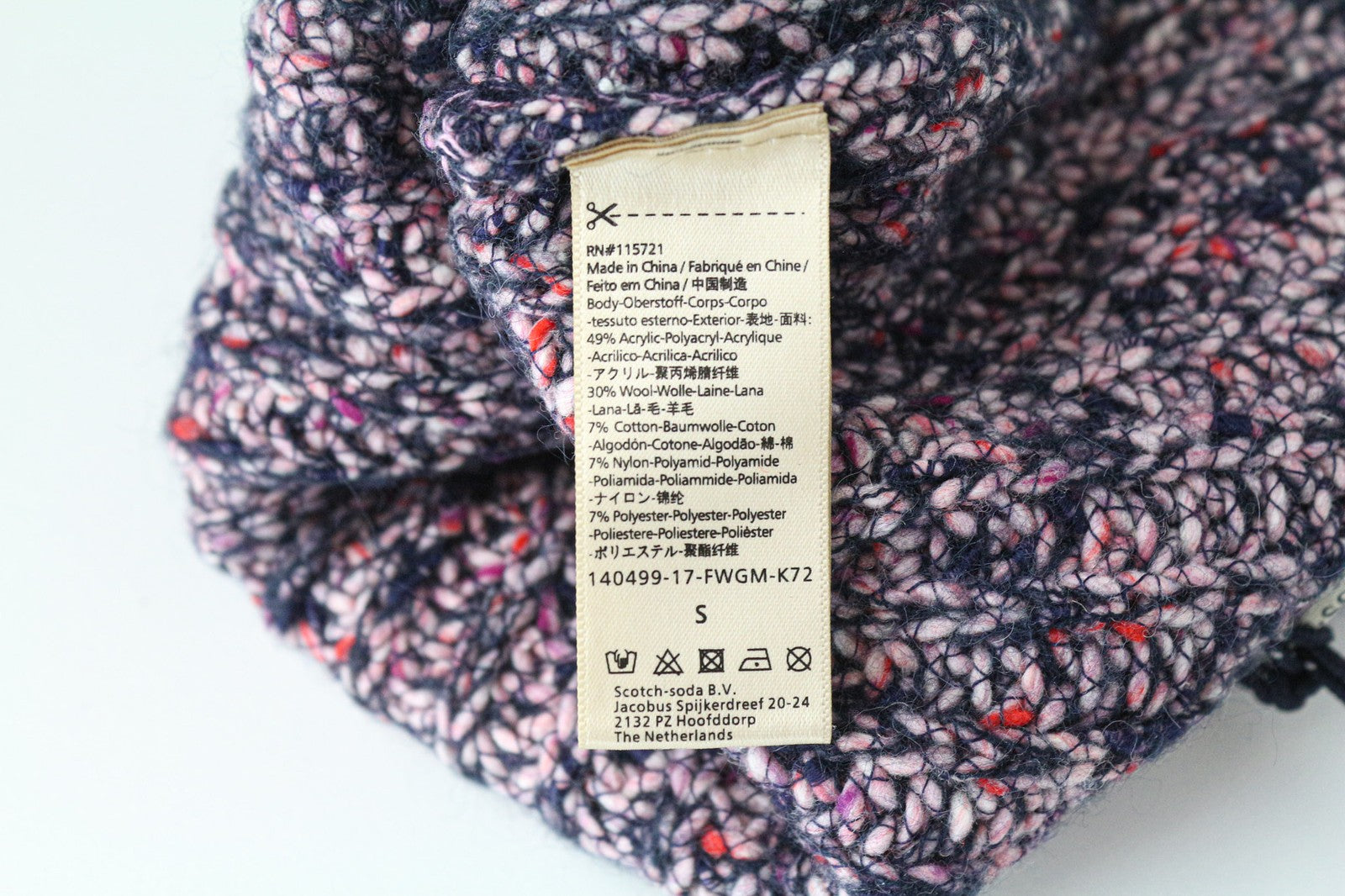 SCOTCH R'BELLE moteriška kepurė OS rožinė megzta, stora, lopyta vilnos mišinio kepurė 