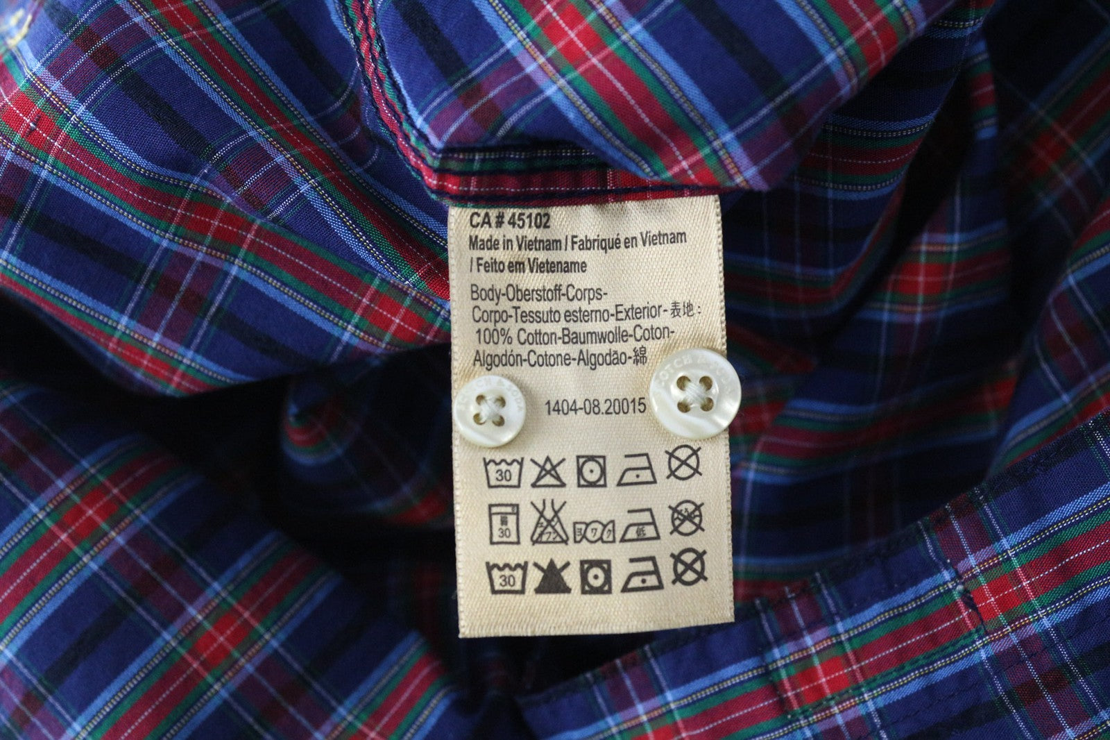 SCOTCH &amp; SODA Ams Couture vyriški marškinėliai S dydžio, mėlyni, languoti, ilgomis rankovėmis, medvilniniai