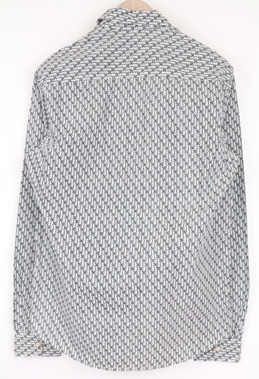 SCOTCH &amp; SODA Ams Couture vyriški marškinėliai M, grynos medvilnės, pilki ir balti, delnų rašto.