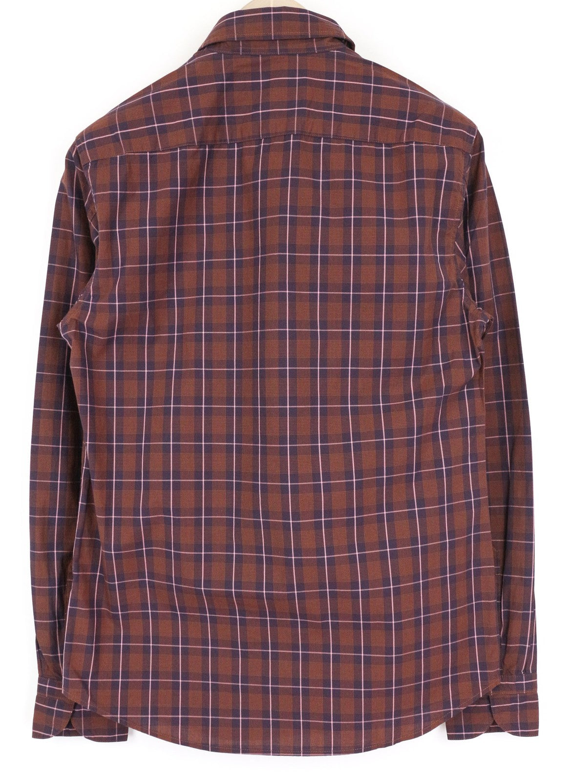 SCOTCH &amp; SODA Ams Couture vyriški marškinėliai S dydžio, grynos medvilnės, violetiniai, languoti. 