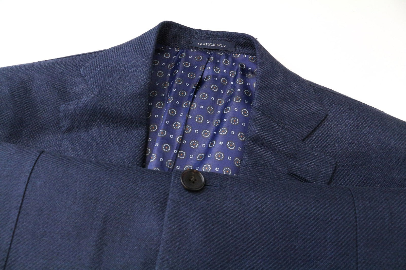 SUITSUPPLY La Spalla Men Blazer UK44R Slim Linen Silk Half-Lined Vintage