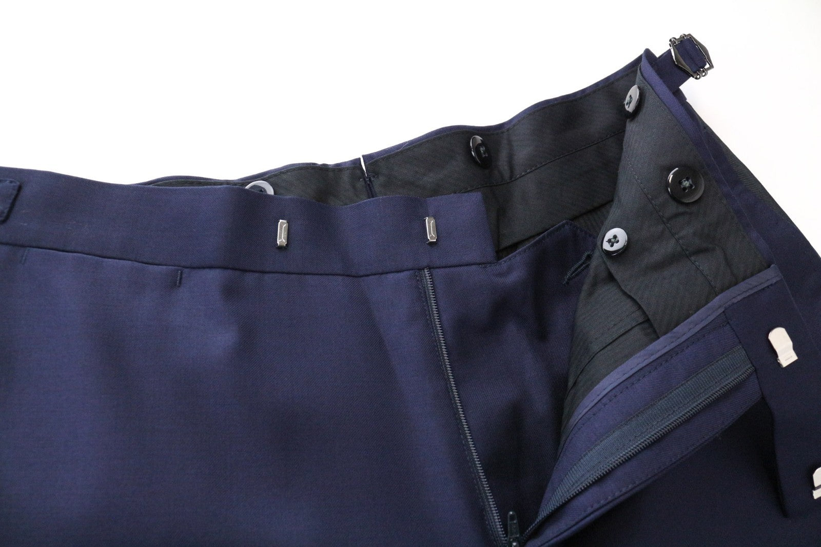 SUITSUPPLY U-Neck Men Suit UK36S Navy Slim 2-Piece Wool Tuxedo Classic