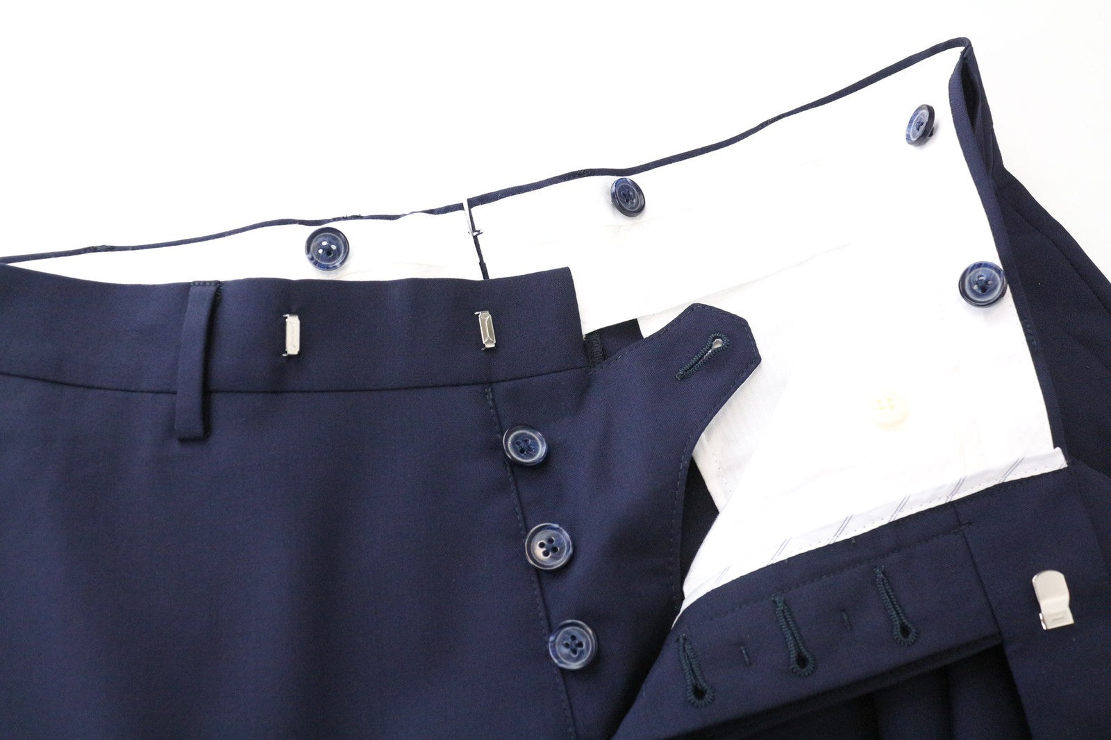 SUITSUPPLY La Spalla vyriškas kostiumas, UK38S, mėlynas, plonas, dviejų dalių, grynos vilnos, S120s 