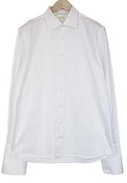 SUITSUPPLY vyriški formalūs marškinėliai 43/17 ploni balti grynos medvilnės klasikiniai ilgomis rankovėmis 