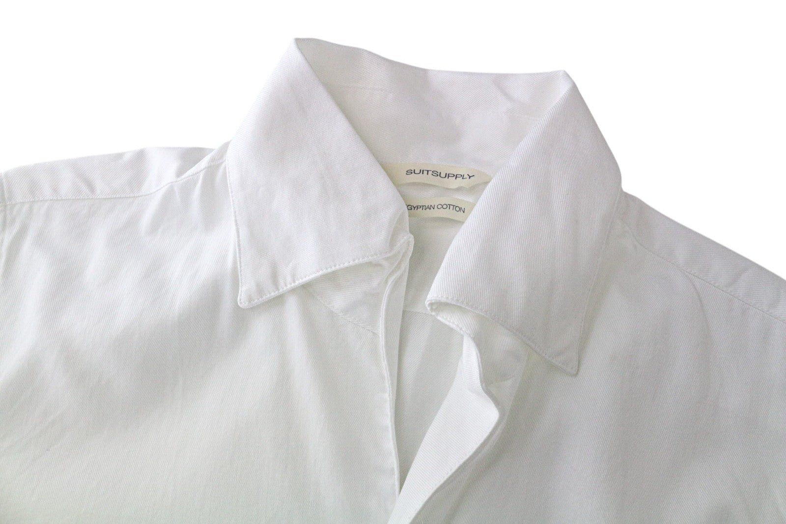 SUITSUPPLY vyriški formalūs marškinėliai 39L/40L/15 1/2L/15 3/4L itin ploni balti medvilniniai marškiniai 