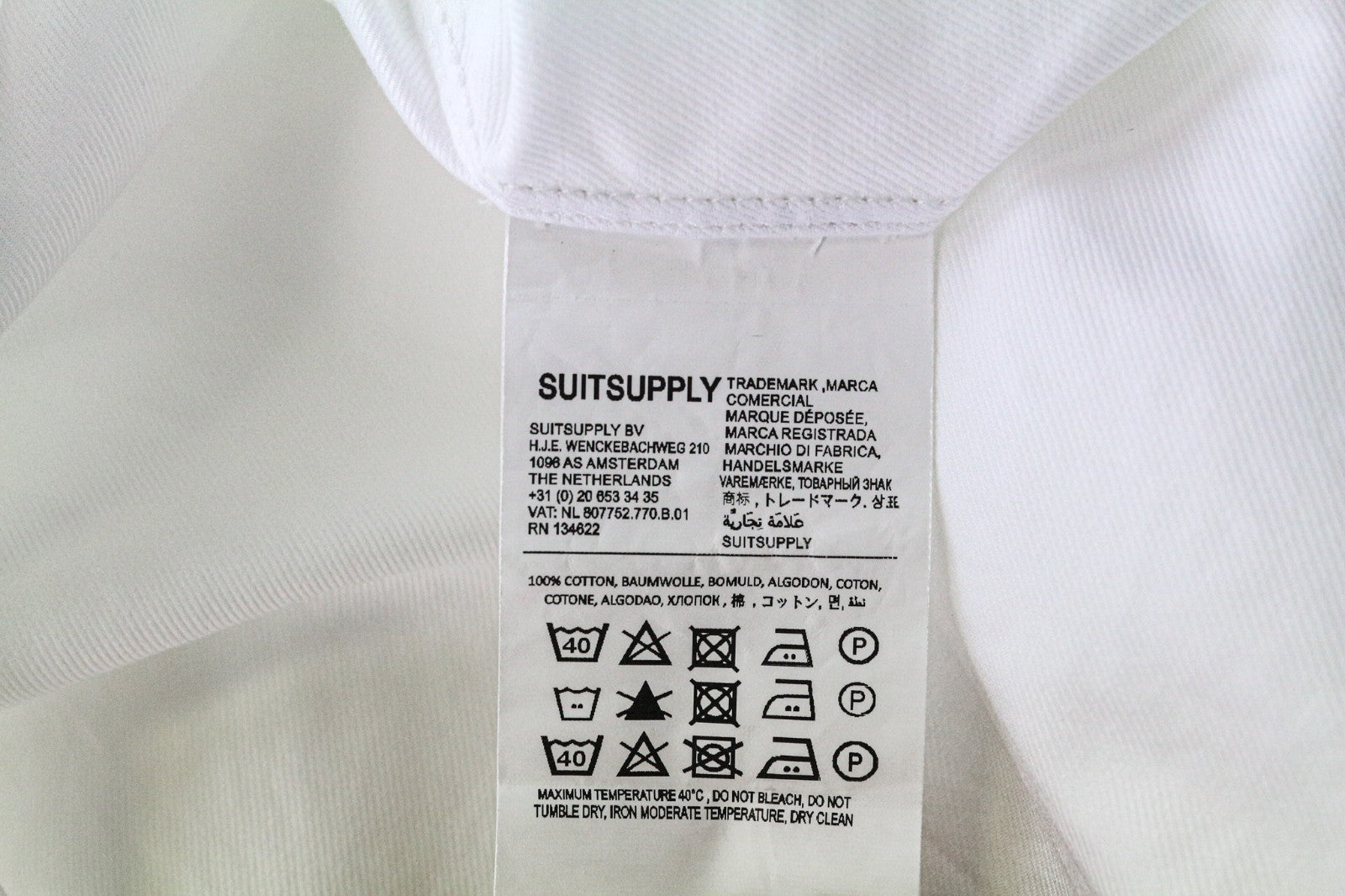 SUITSUPPLY vyriški formalūs marškinėliai 39L/40L/15 1/2L/15 3/4L itin ploni balti medvilniniai marškiniai 