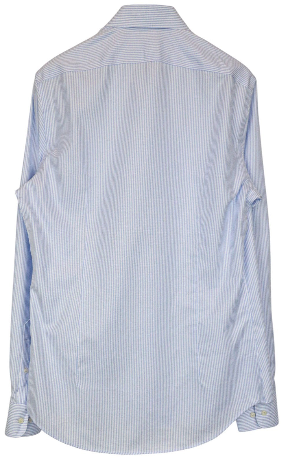 SUITSUPPLY Men's Formal Shirt 42L/16 1/2L Extra Slim Blue Cotton Striped Cutaway