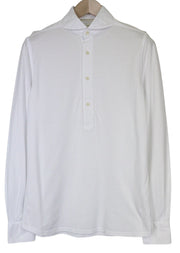 SUITSUPPLY Men's Shirt 37/38/14 1/2/15 Extra Slim White Cotton Polo Style