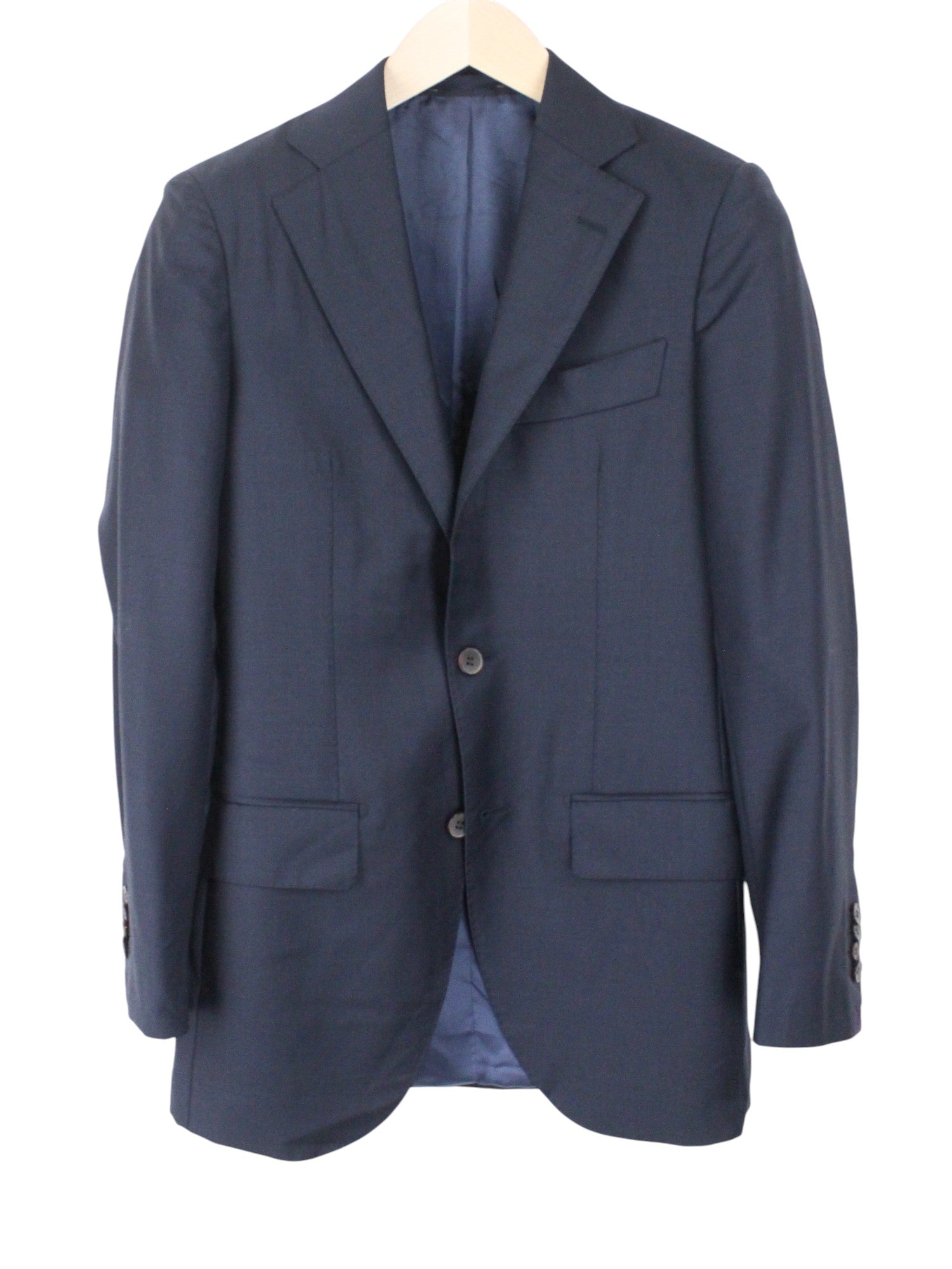 SUITSUPPLY Lazio SB Int. Men's UK32R Slim Wool 2 Piece Suit Dark Blue Lined