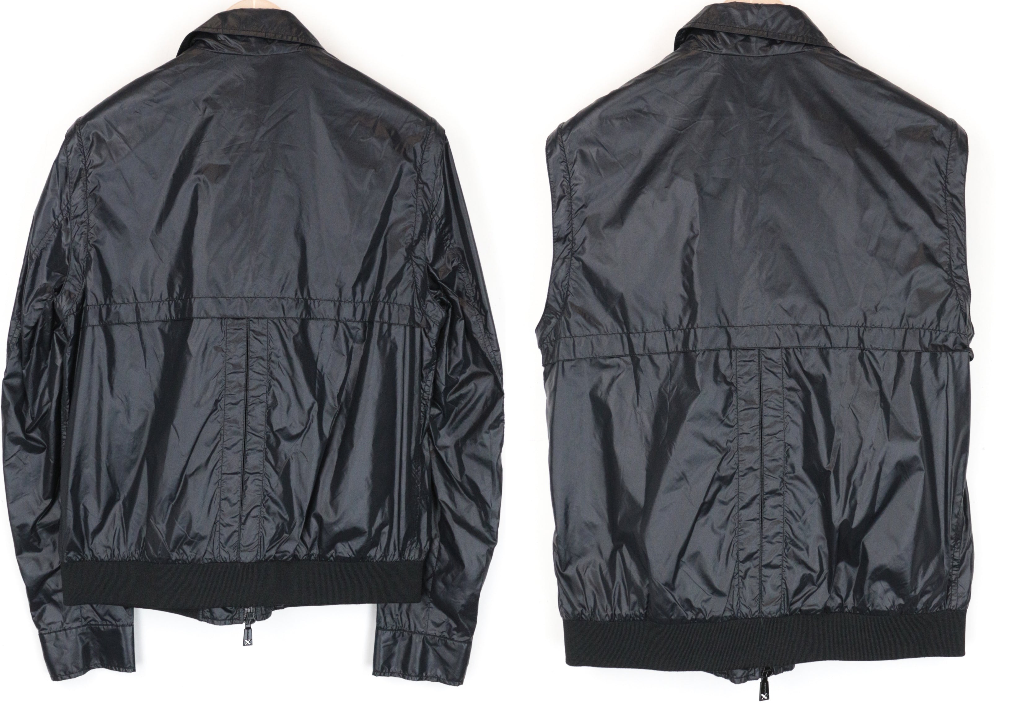 RICHMOND Men's 48 Navy Lightweight Jacket with Detachable Sleeves Design