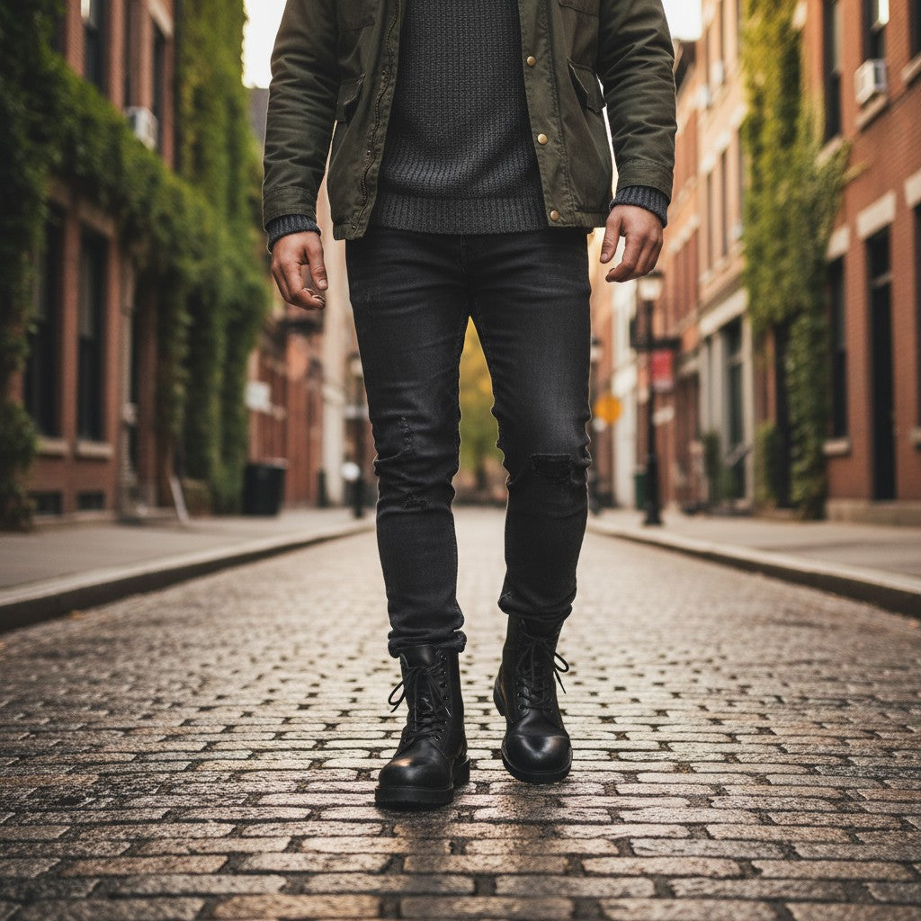 DIESEL D-Alabhama CB vyriški batai, juodi, odiniai, vidutinio ūgio, 45 €, RRP 295, migdolų nosis