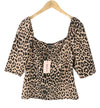 Blouse Leopard Puff Sleeve