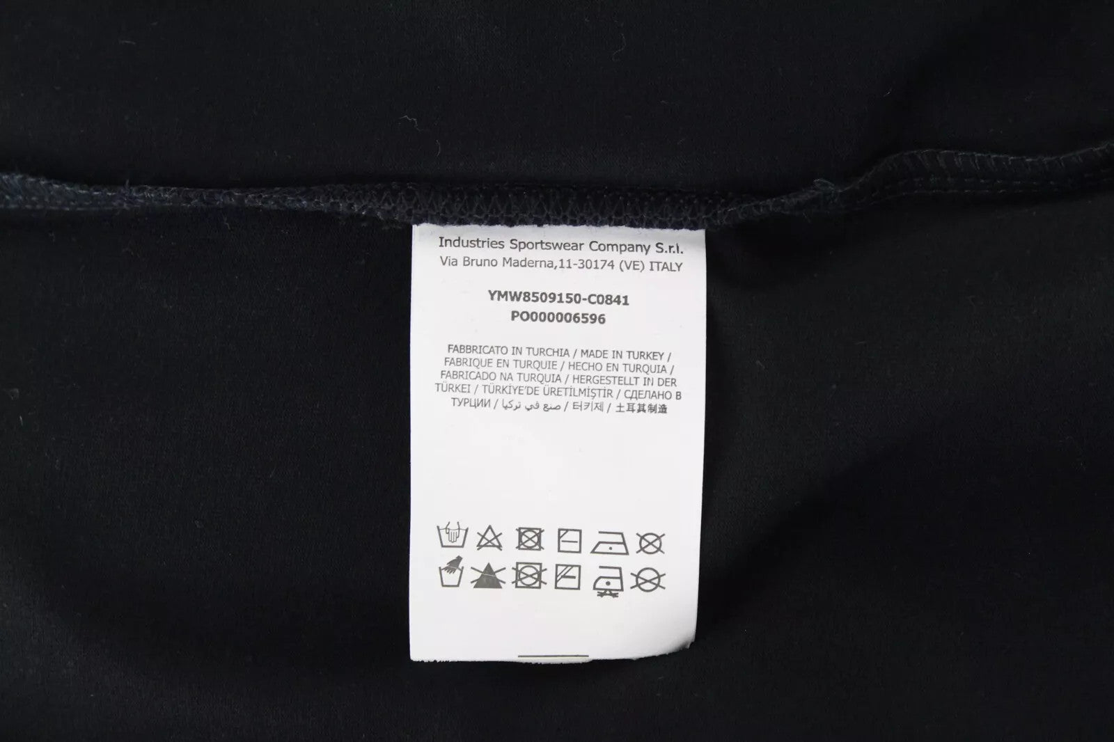 MARINA YACHTING WOMEN Black Logo Tee S Stretch Cotton Round Neck T-Shirt