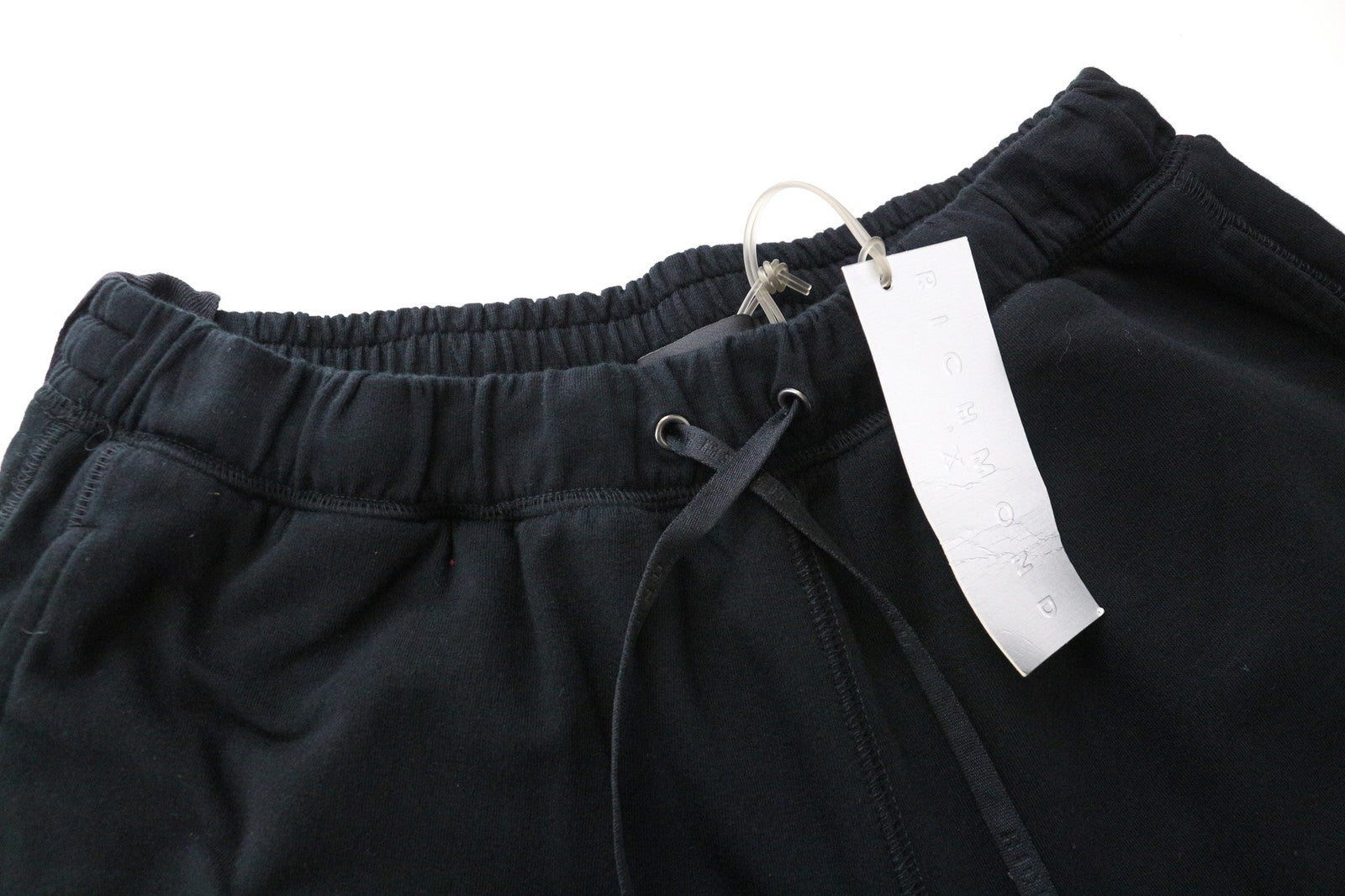 RICHMOND vyriškos sportinės kelnės juodos L dydžio, tamprios medvilnės kelnės su raišteliais 