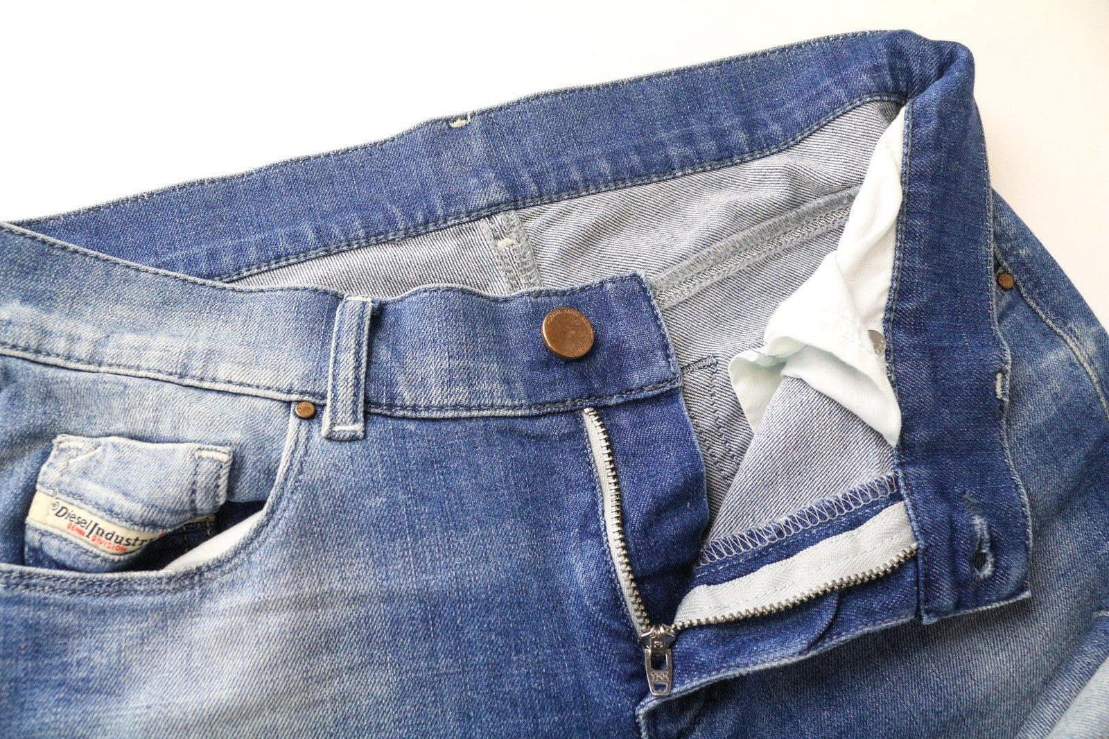 DIESEL Sandy-B 084GP Women's Slim Bootcut Jeans W27/L34 Blue Cotton Stretch