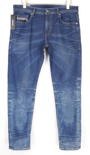 DIESEL Thommer 0870I Men's Slim Jeans W34 Blue Stretch Washed Denim 5-Pockets