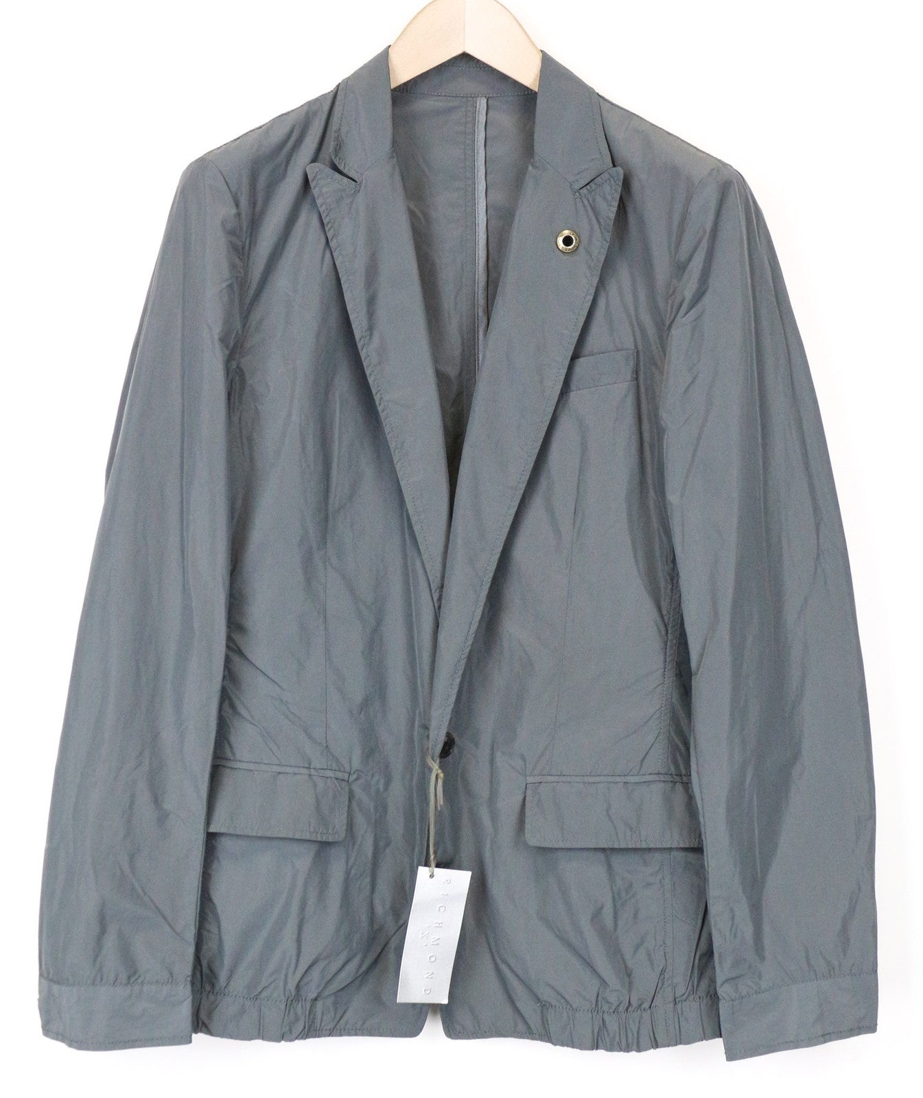 RICHMOND vyriškas švarkas 48 pilkas, lengvas, vienaeilis, be pamušalo 