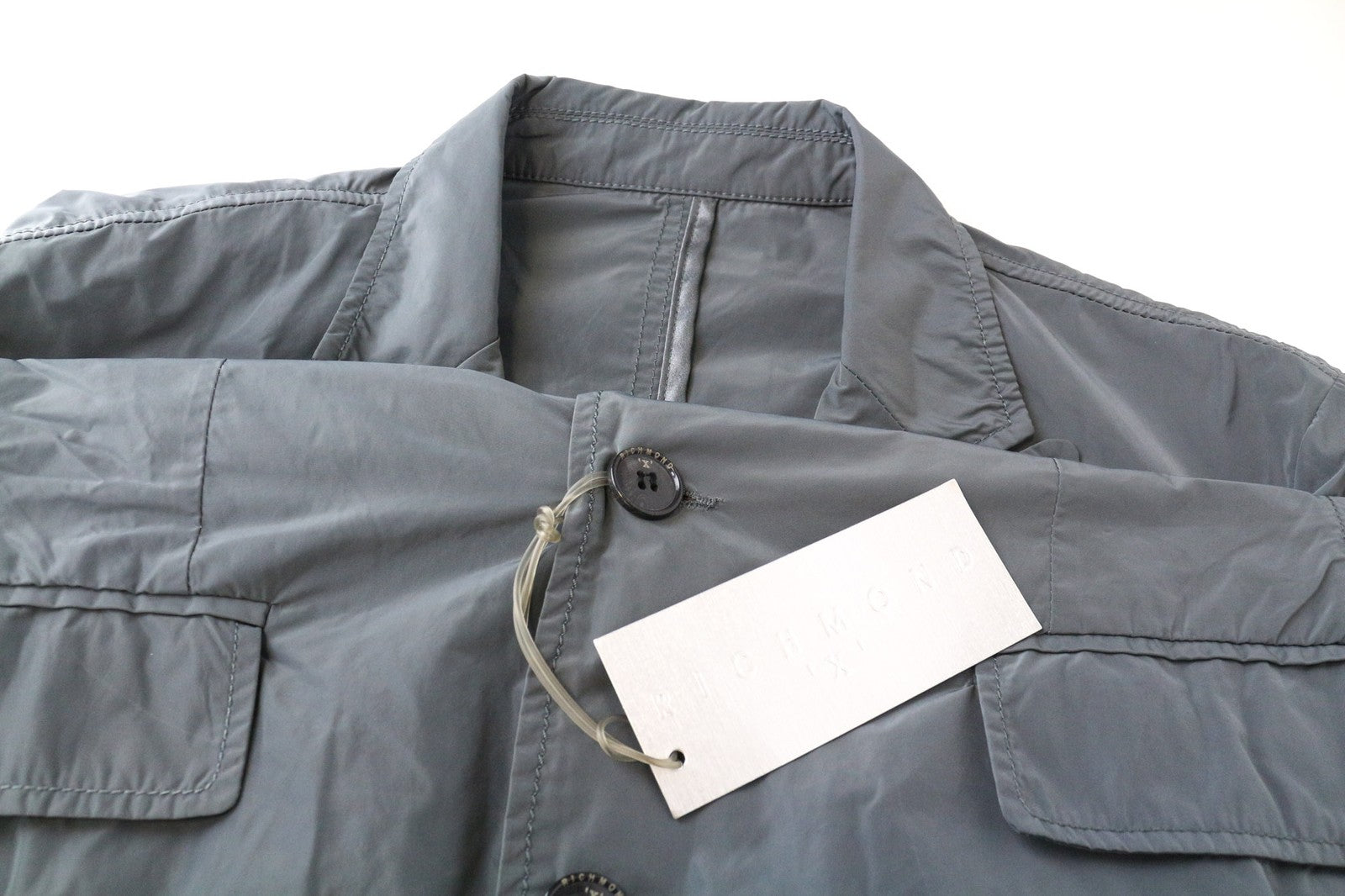 RICHMOND vyriškas švarkas 48 pilkas, lengvas, vienaeilis, be pamušalo 