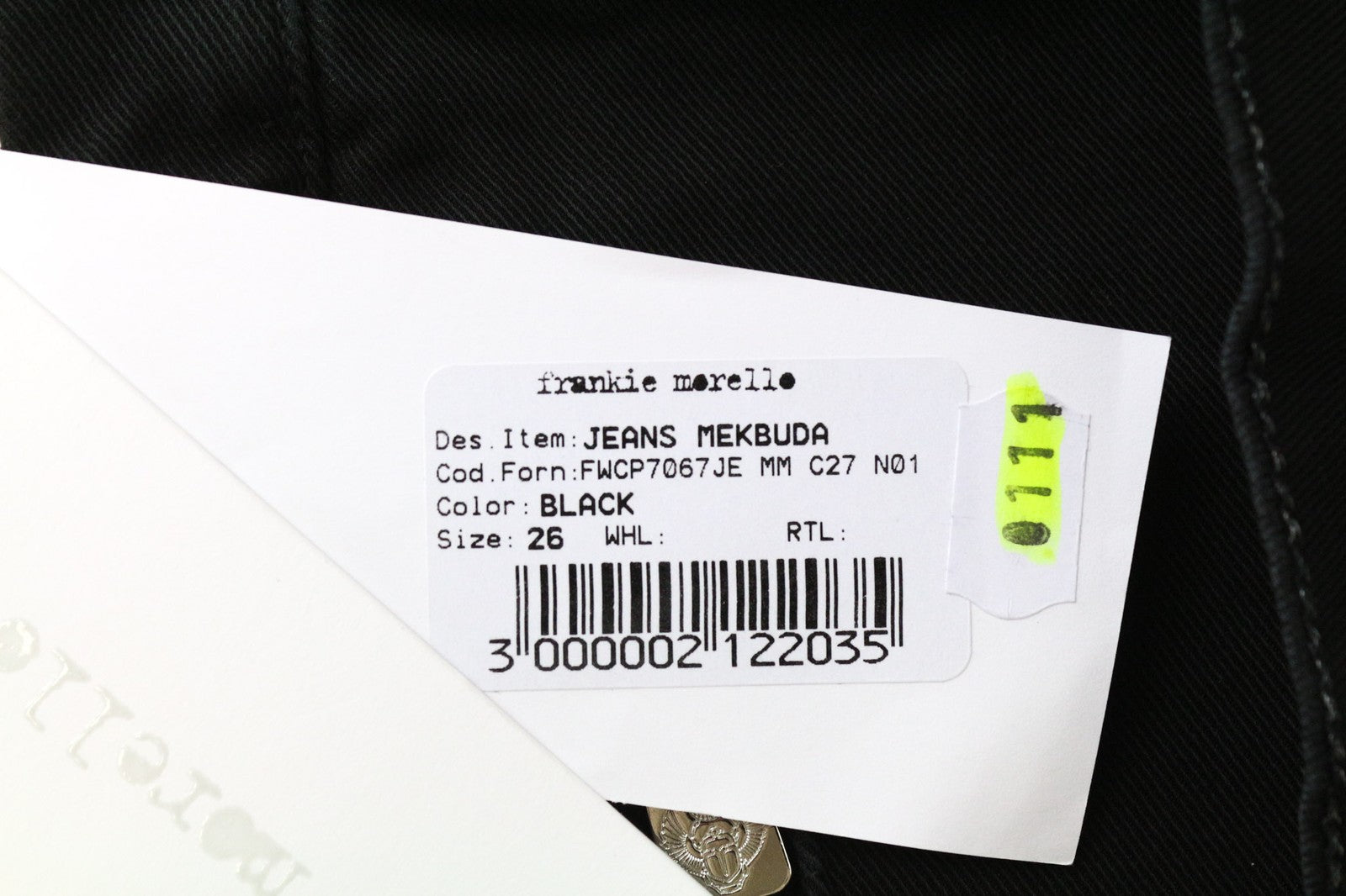 FRANKIE MORELLO Mekbuda Women's Jeans W26 Slim Skinny Black Cotton Stretch