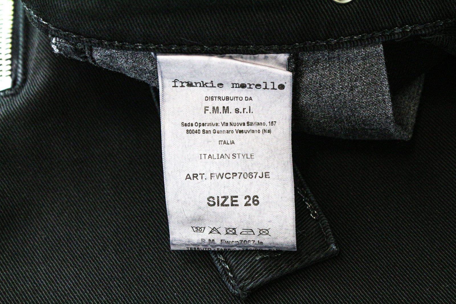 FRANKIE MORELLO Mekbuda Women's Jeans W26 Slim Skinny Black Cotton Stretch