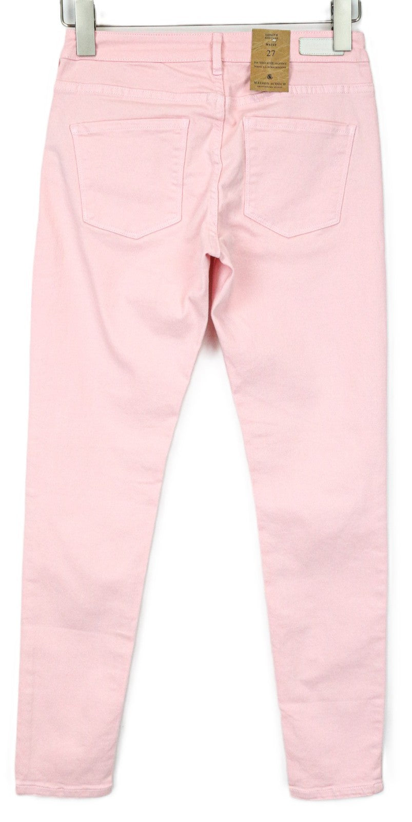 MAISON SCOTCH La Bohemienne Women's Jeans W27 Pink Skinny Cotton Stretch Mid