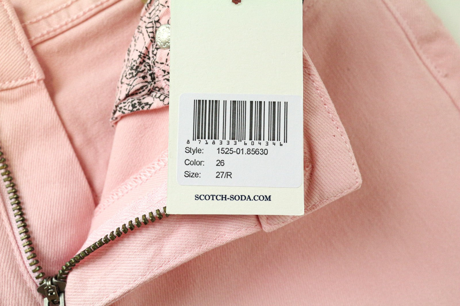 MAISON SCOTCH La Bohemienne Women's Jeans W27 Pink Skinny Cotton Stretch Mid