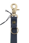 Blue Leather Keychain