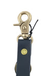 Blue Leather Keychain
