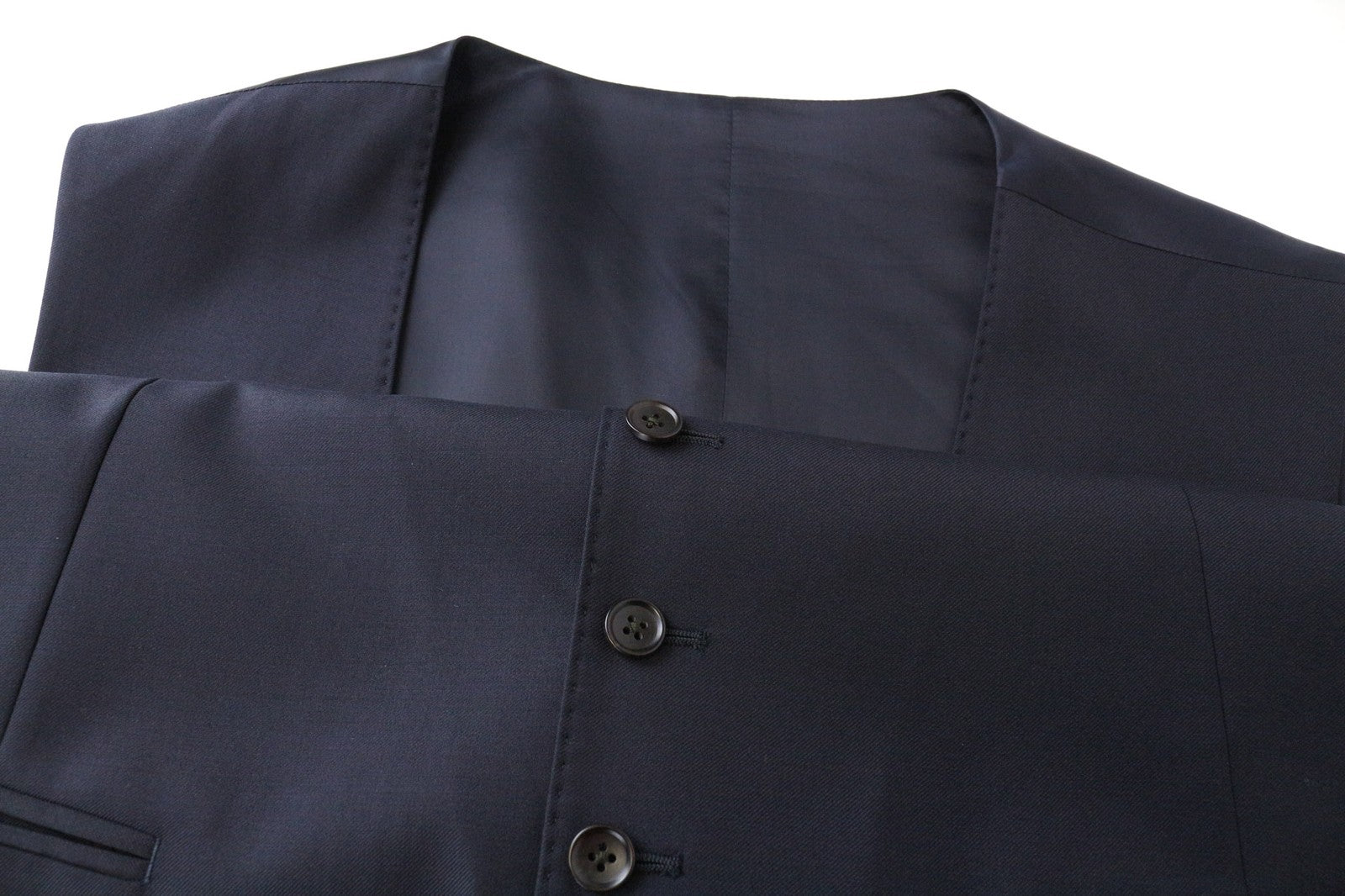 SUITSUPPLY Ferrara Men's Waistcoat UK48R Navy Wool Single-Breasted V-Neck Vest