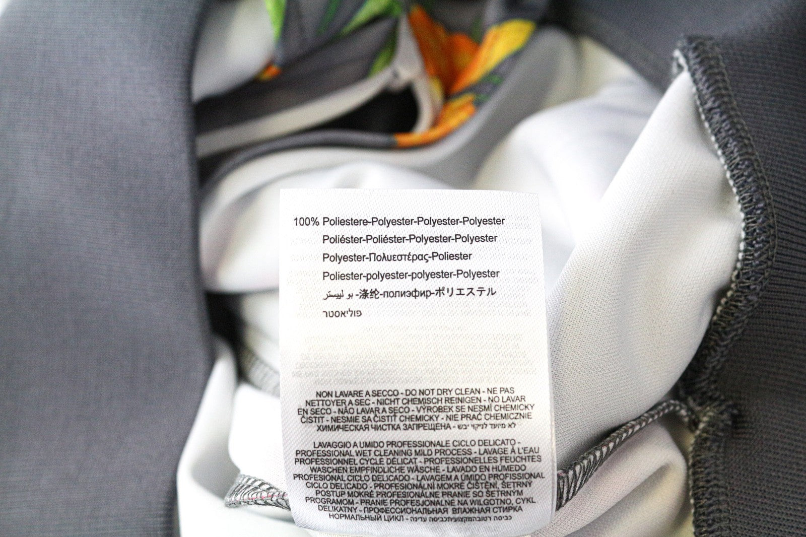 REPLAY vyriškas džemperis XL dydžio pilkai oranžinis gėlių raštas laisvalaikio stiliaus ilgomis rankovėmis su užtrauktuku 