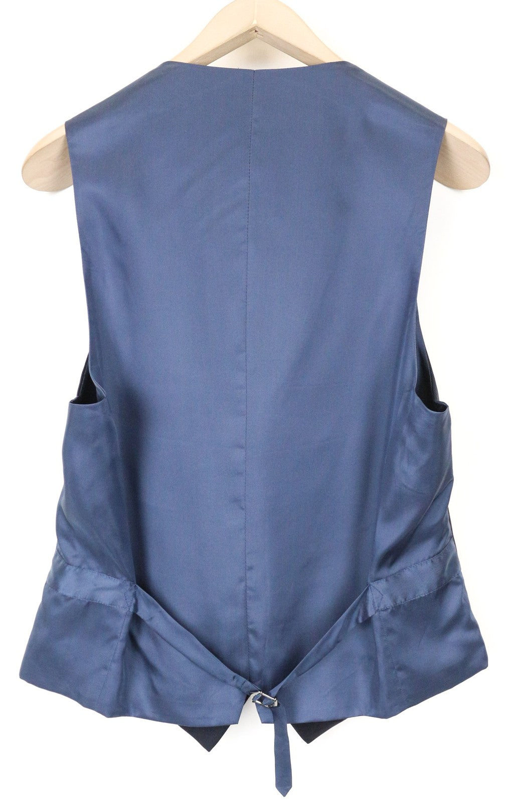 SUITSUPPLY Ferrara vyriška liemenė UK38R mėlyna su vilnoniu pamušalu, vienaeilė liemenė 