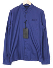 RICHMOND vyriški marškinėliai L dydžio, tamprūs, medvilniniai, ilgomis rankovėmis, su sagomis ir logotipu bei kišenėmis 