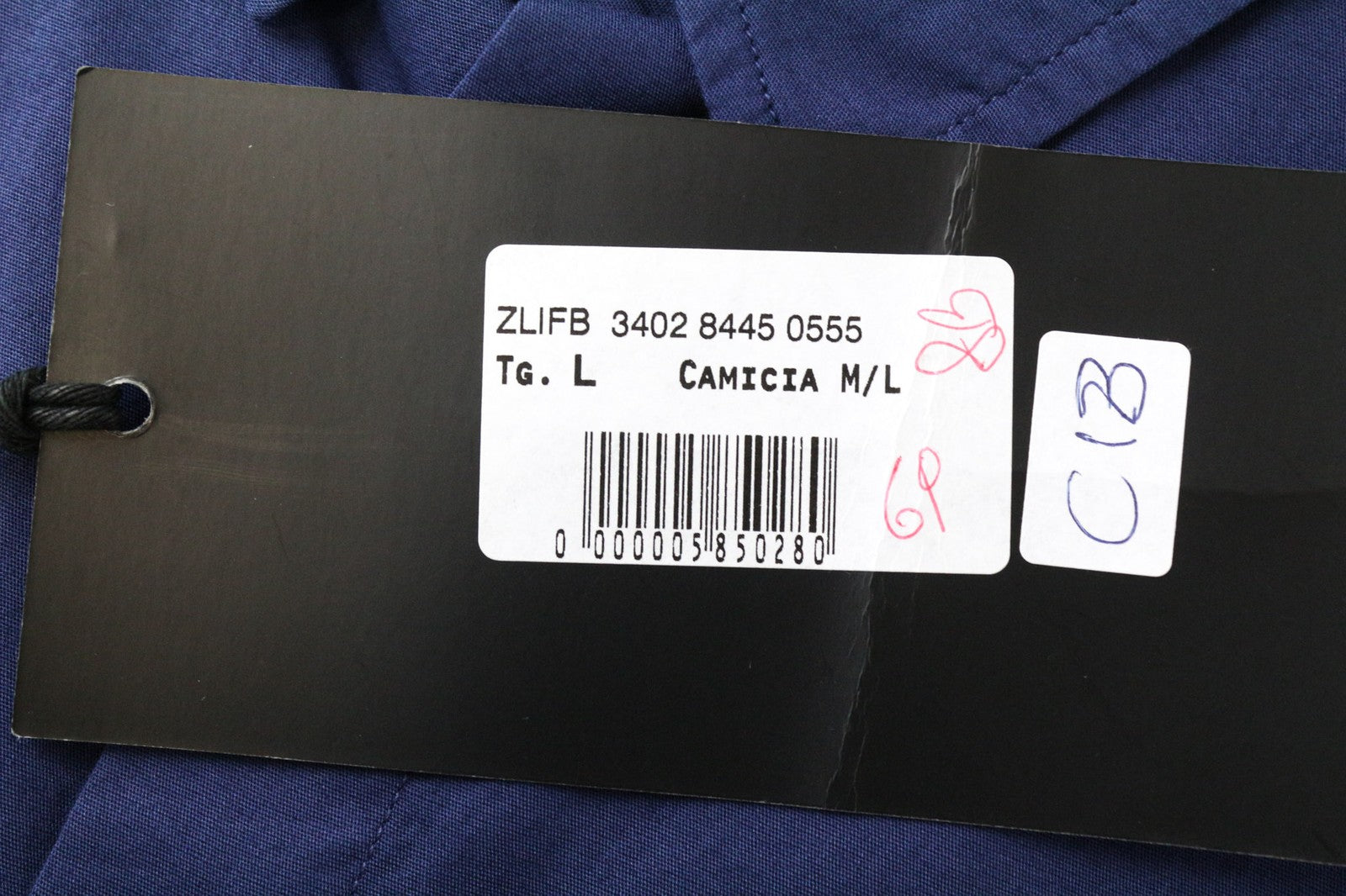 RICHMOND vyriški marškinėliai L dydžio, tamprūs, medvilniniai, ilgomis rankovėmis, su sagomis ir logotipu bei kišenėmis 