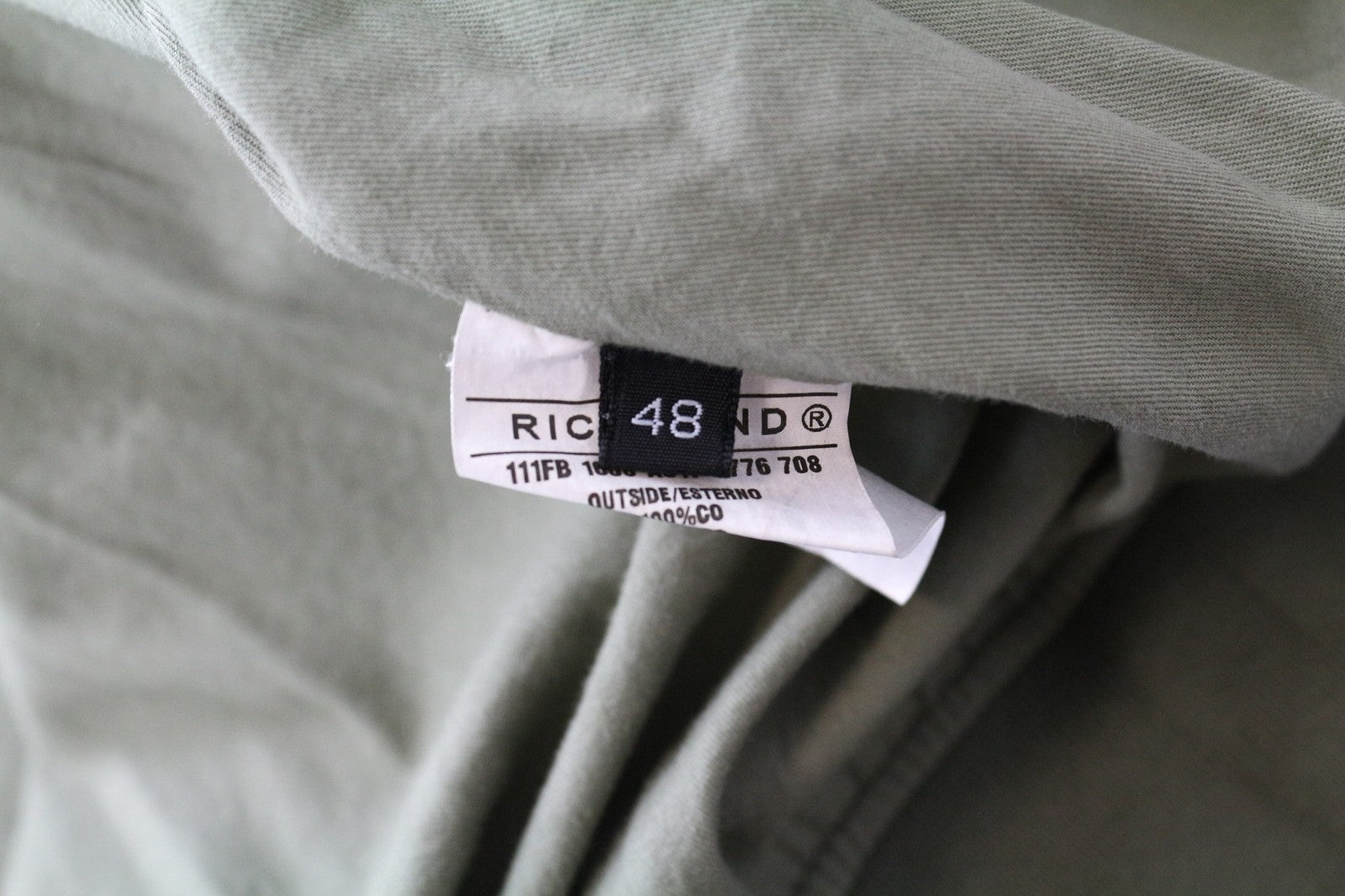 RICHMOND vyriška striukė 48 žalia, lengva, užtrauktuku, ilgomis rankovėmis, vienaeilė 