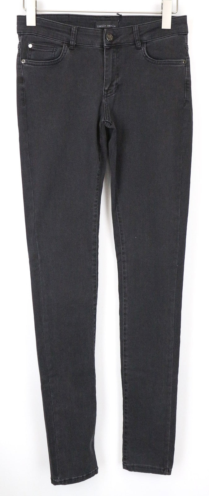FRANKIE MORELLO Women's Jeans W26 Slim Skinny Fit Black Cotton Stretch Denim
