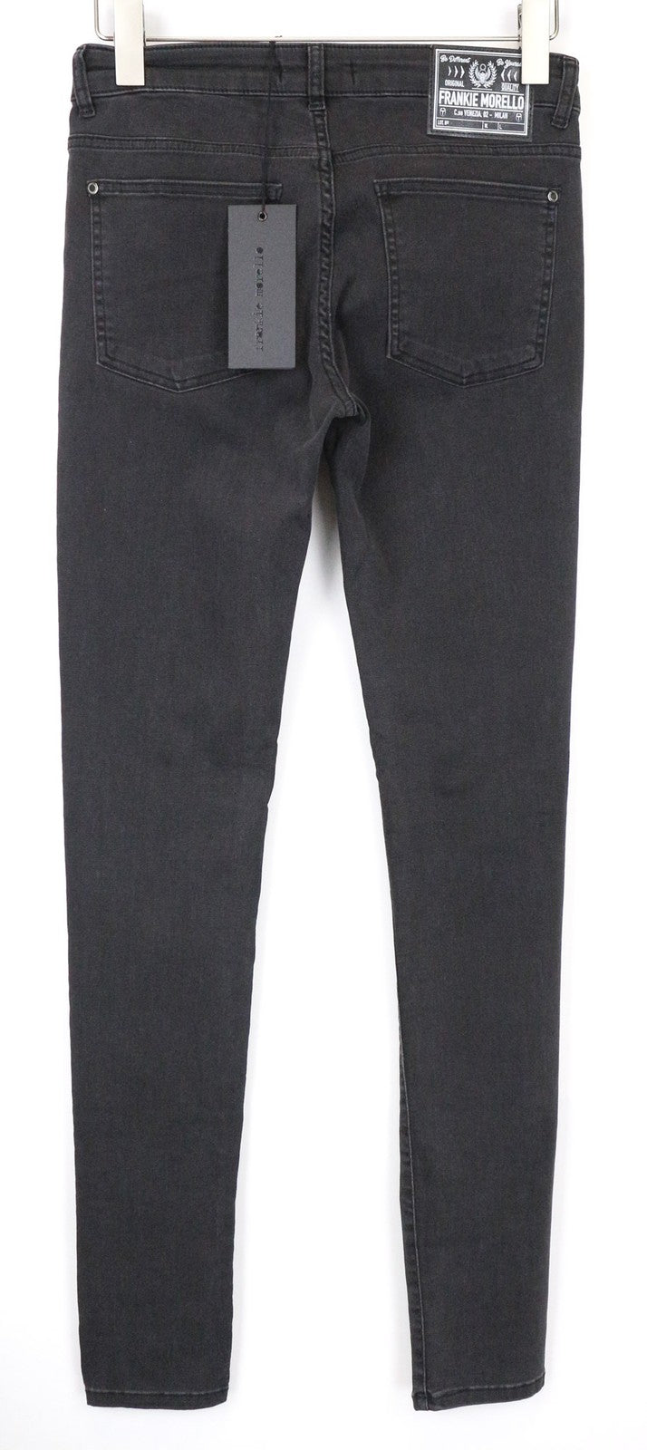 FRANKIE MORELLO Women's Jeans W26 Slim Skinny Fit Black Cotton Stretch Denim