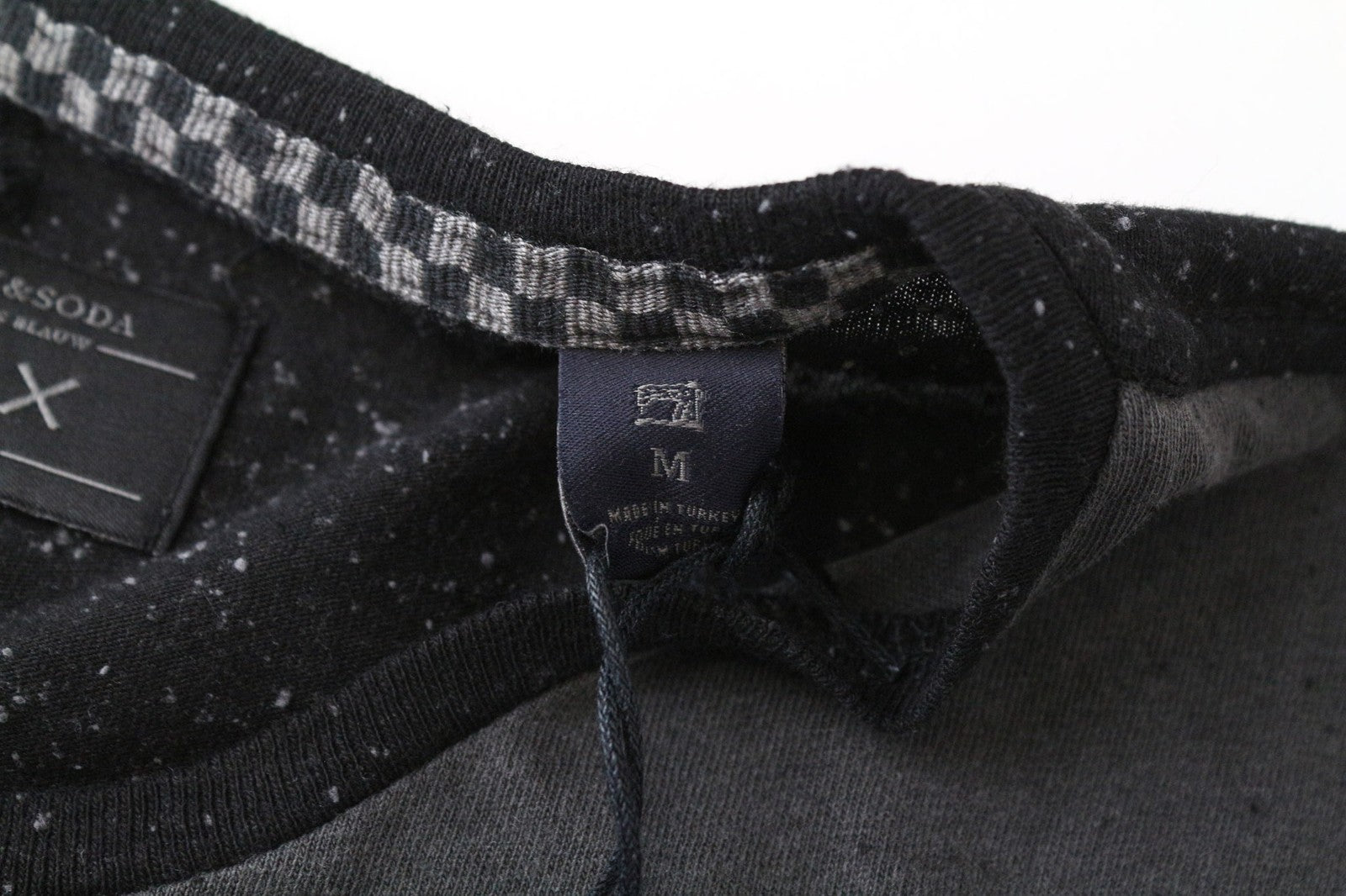 SCOTCH & SODA Ams Couture XXX Men's Tee M Grey Short Sleeve Cotton Blend