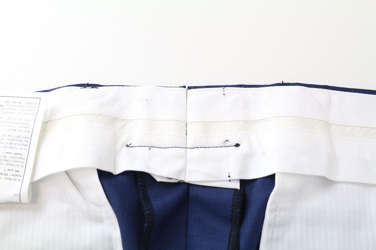 SUITSUPPLY Brescia vyriškos kelnės, UK36S, mėlynos, vilnonės, klostytos, klasikinės, su pamušalu 