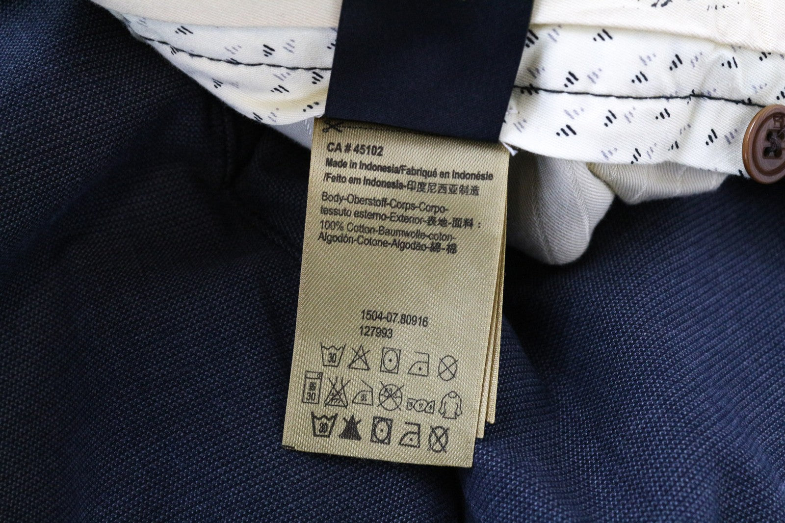 SCOTCH &amp; SODA Stuart vyriškos kelnės W30/L32 Slim klostuotos pilkšvai mėlynos medvilnės