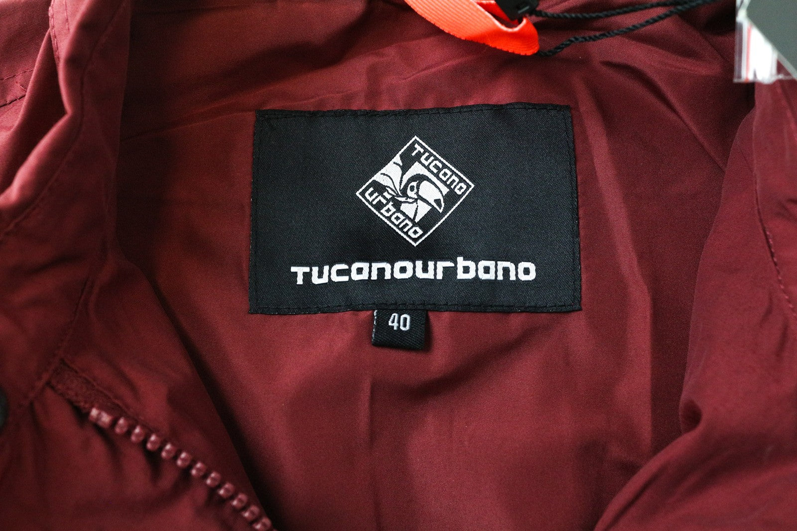 TUCANO URBANO moteriškas švarkas IT40 raudonas medvilnės mišinio ilgomis rankovėmis, vienaeilis 