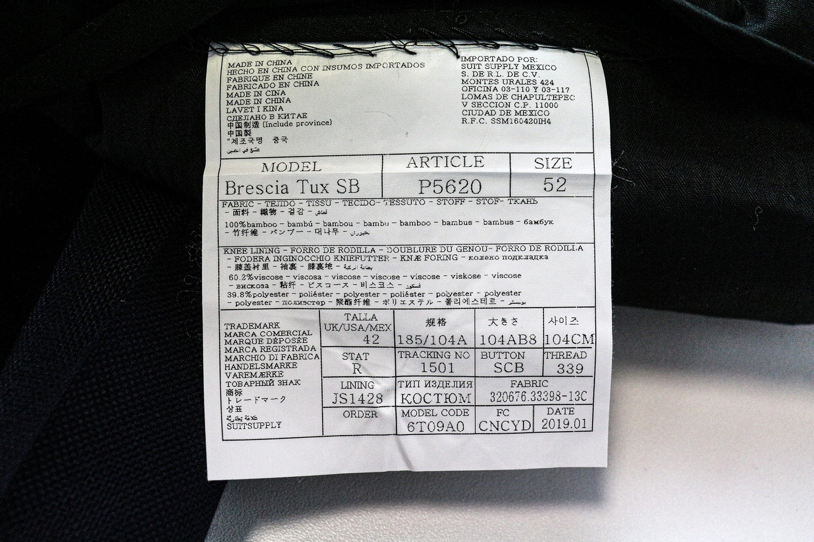 SUITSUPPLY Brescia Tux vyriškos kelnės UK42R tamsiai mėlynos klostuotos bambukinės kelnės 