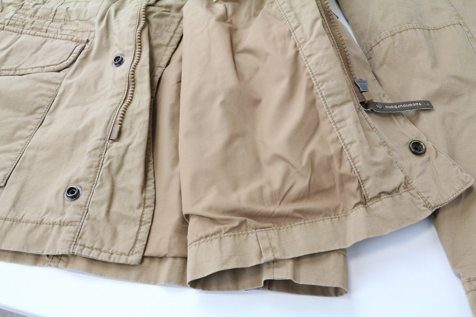 TUCANO URBANO Douz vyriška striukė S ruda su gobtuvu, medvilnine užtrauktuku, pamušalu ir motociklams 