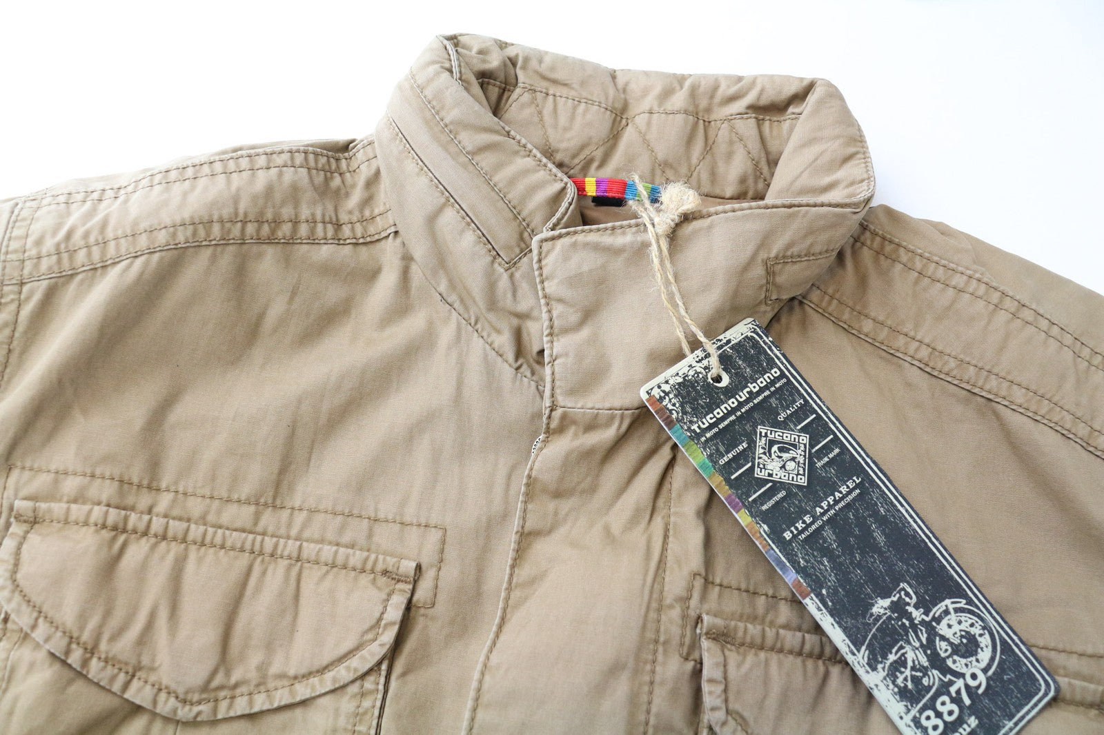 TUCANO URBANO Douz vyriška striukė S ruda su gobtuvu, medvilnine užtrauktuku, pamušalu ir motociklams 