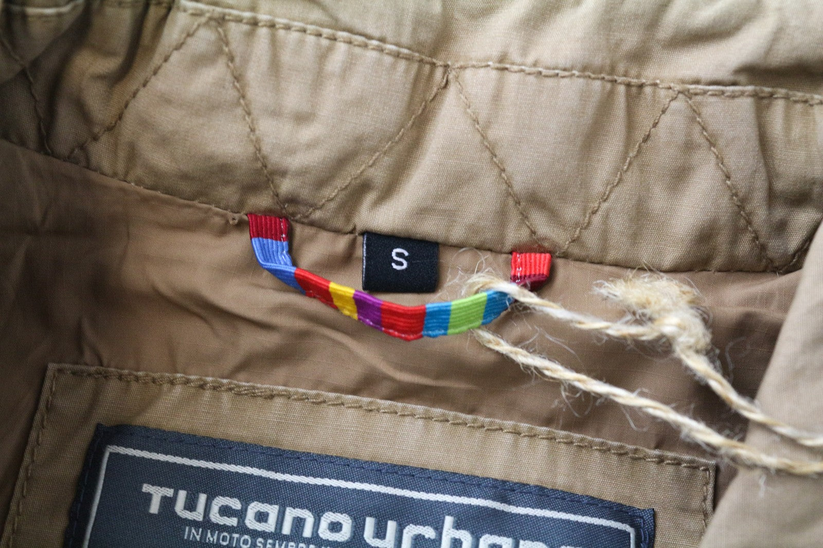 TUCANO URBANO Douz vyriška striukė S ruda su gobtuvu, medvilnine užtrauktuku, pamušalu ir motociklams 