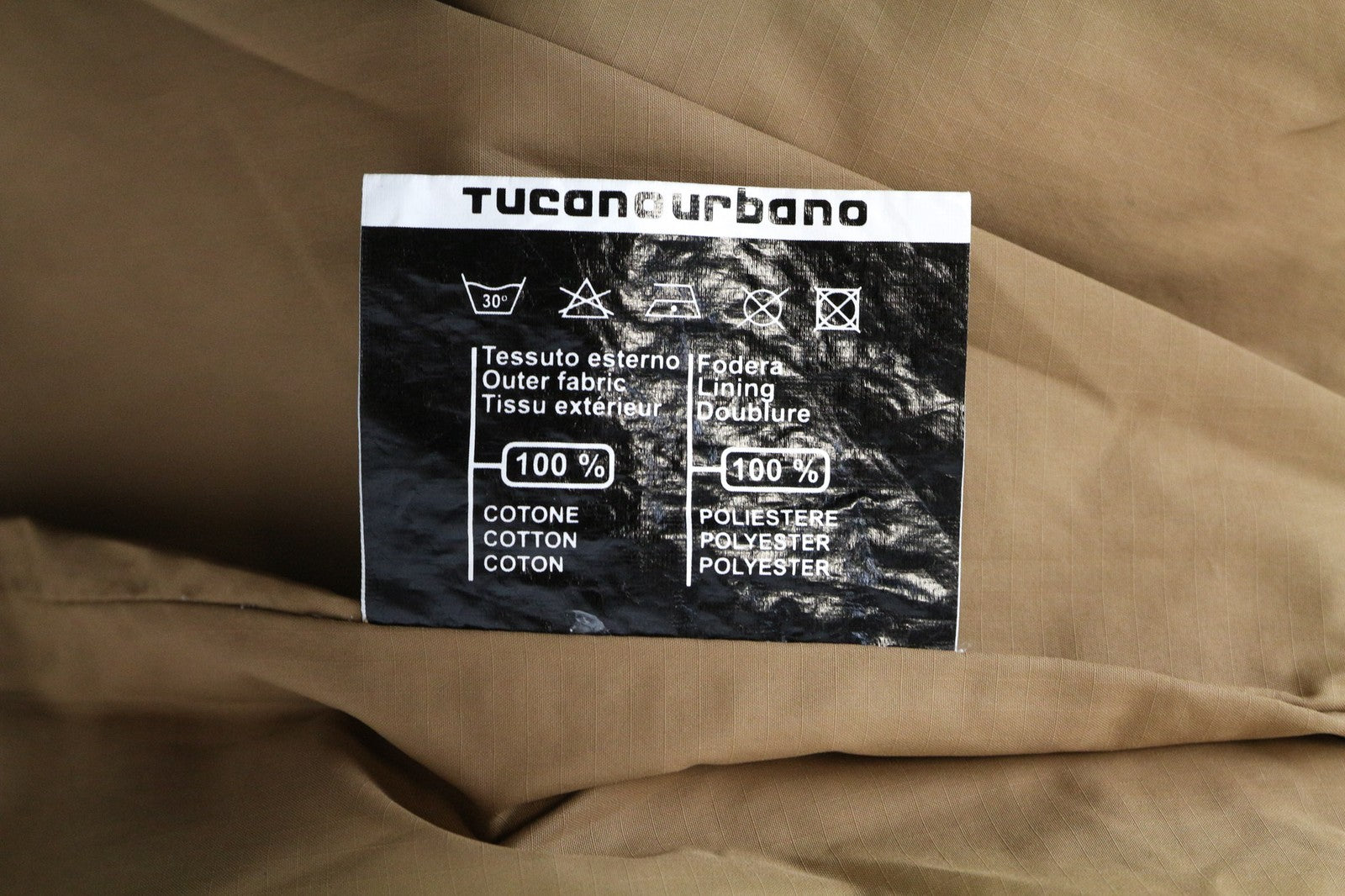 TUCANO URBANO Douz vyriška striukė S ruda su gobtuvu, medvilnine užtrauktuku, pamušalu ir motociklams 